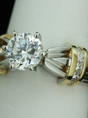 NEW / Designer Kristina engagement wedding Semi-mount Ring / 14K Gold